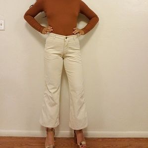 Vintage White/cream 70s Cord Bell Bottom Flares
